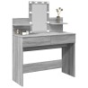 Coiffeuse avec LED sonoma gris 100x40x130 cm 