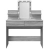 Coiffeuse avec LED sonoma gris 100x40x130 cm 