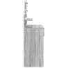 Coiffeuse avec LED sonoma gris 100x40x130 cm 