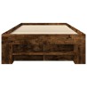 Cadre de lit sans matelas chêne fumé 75x190cm bois d'ingénierie 