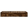 Cadre de lit sans matelas chêne fumé 75x190cm bois d'ingénierie 