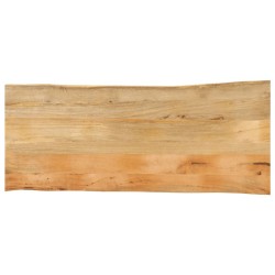 Dessus de table 140x60x3,8 cm bord vivant bois massif manguier 