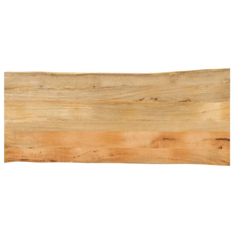 Dessus de table 140x60x3,8 cm bord vivant bois massif manguier 