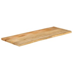 Dessus de table 140x60x3,8 cm bord vivant bois massif manguier 