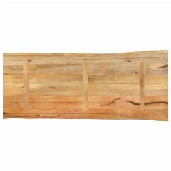 Dessus de table 140x60x3,8 cm bord vivant bois massif manguier 