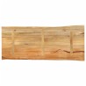Dessus de table 140x60x3,8 cm bord vivant bois massif manguier 