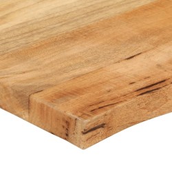 Dessus de table 140x60x3,8 cm bord vivant bois massif manguier 