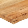 Dessus de table 140x60x3,8 cm bord vivant bois massif manguier 