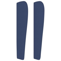 Tête de lit avec oreilles Bleu 147x23x118/128 cm Tissu 