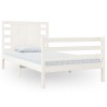 Cadre de lit sans matelas blanc 100x200 cm bois de pin massif 
