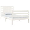 Cadre de lit sans matelas blanc 100x200 cm bois de pin massif 