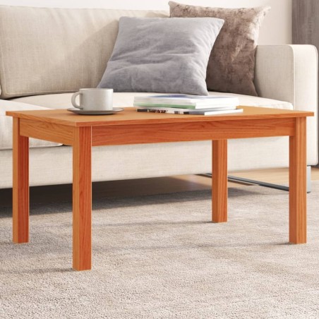 Table basse cire marron 80x50x40 cm bois massif de pin 