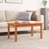 Table basse cire marron 80x50x40 cm bois massif de pin 