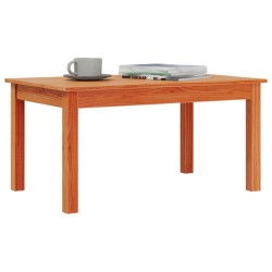 Table basse cire marron 80x50x40 cm bois massif de pin 