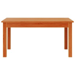 Table basse cire marron 80x50x40 cm bois massif de pin 