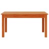 Table basse cire marron 80x50x40 cm bois massif de pin 