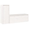 Meubles TV 2 pcs Blanc Bois massif de pin 