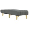 Chaise longue gris foncé tissu 