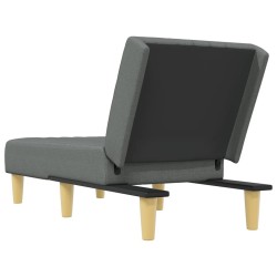 Chaise longue gris foncé tissu 