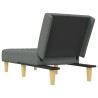 Chaise longue gris foncé tissu 