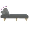 Chaise longue gris foncé tissu 