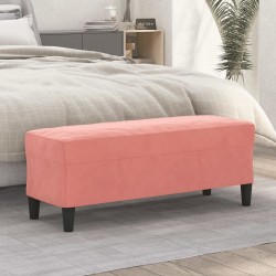 Banc Rose 100x35x41 cm Velours 