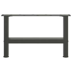Pieds de table basse Anthracite 2 pièces 50 x (30-31) cm Acier 