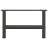 Pieds de table basse Anthracite 2 pièces 50 x (30-31) cm Acier 
