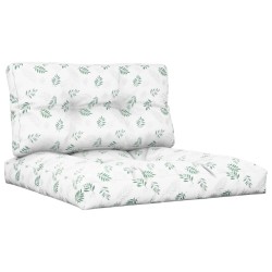 Coussins de palette lot de 2 motif de feuilles tissu 