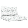 Coussins de palette lot de 2 motif de feuilles tissu 