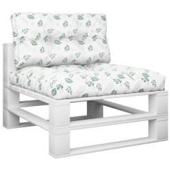 Coussins de palette lot de 2 motif de feuilles tissu 