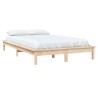 Cadre de lit sans matelas bois de pin massif 