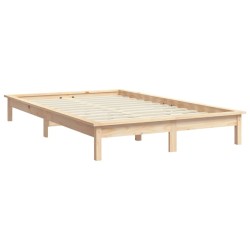 Cadre de lit sans matelas bois de pin massif 