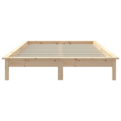 Cadre de lit sans matelas bois de pin massif 