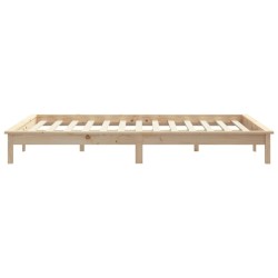 Cadre de lit sans matelas bois de pin massif 