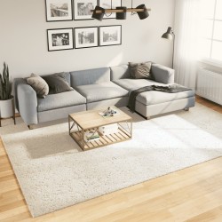 Tapis ISTAN à poils longs aspect brillant crème 240x340 cm 