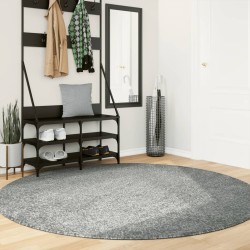 Tapis shaggy PAMPLONA poils longs moderne vert Ø 200 cm 