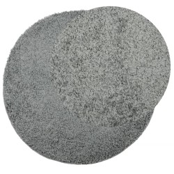 Tapis shaggy PAMPLONA poils longs moderne vert Ø 200 cm 