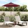 Parasol de jardin avec mât en bois rouge bordeaux 196x231 cm 