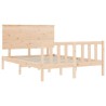 Cadre de lit sans matelas bois de pin massif 