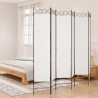 Cloison de séparation 6 panneaux Blanc 240x200 cm Tissu 