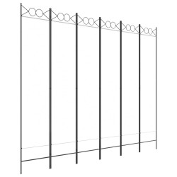 Cloison de séparation 6 panneaux Blanc 240x200 cm Tissu 