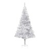 Sapin de Noël artificiel pré-éclairé/support argenté 180 cm PET 