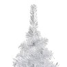 Sapin de Noël artificiel pré-éclairé/support argenté 180 cm PET 
