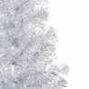 Sapin de Noël artificiel pré-éclairé/support argenté 180 cm PET 