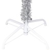 Sapin de Noël artificiel pré-éclairé/support argenté 180 cm PET 