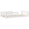 Cadre de lit sans matelas blanc 75x190 cm bois de pin massif 