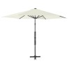 Parasol d'extérieur avec poteau en acier 300 cm Sable 