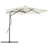 Parasol d'extérieur avec poteau en acier 300 cm Sable 