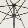 Parasol d'extérieur avec poteau en acier 300 cm Sable 